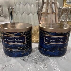 Bath & Body Works 2 The Great Outdoors 14.5 oz Candles Rare